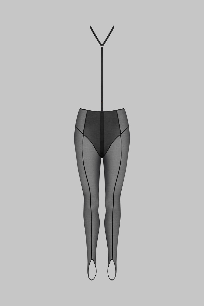 Stirrup leggings with zip and Harness - L'Amoureuse – Maison Close