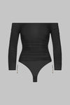 Boat Collar Thong Body - Nuit Fauve