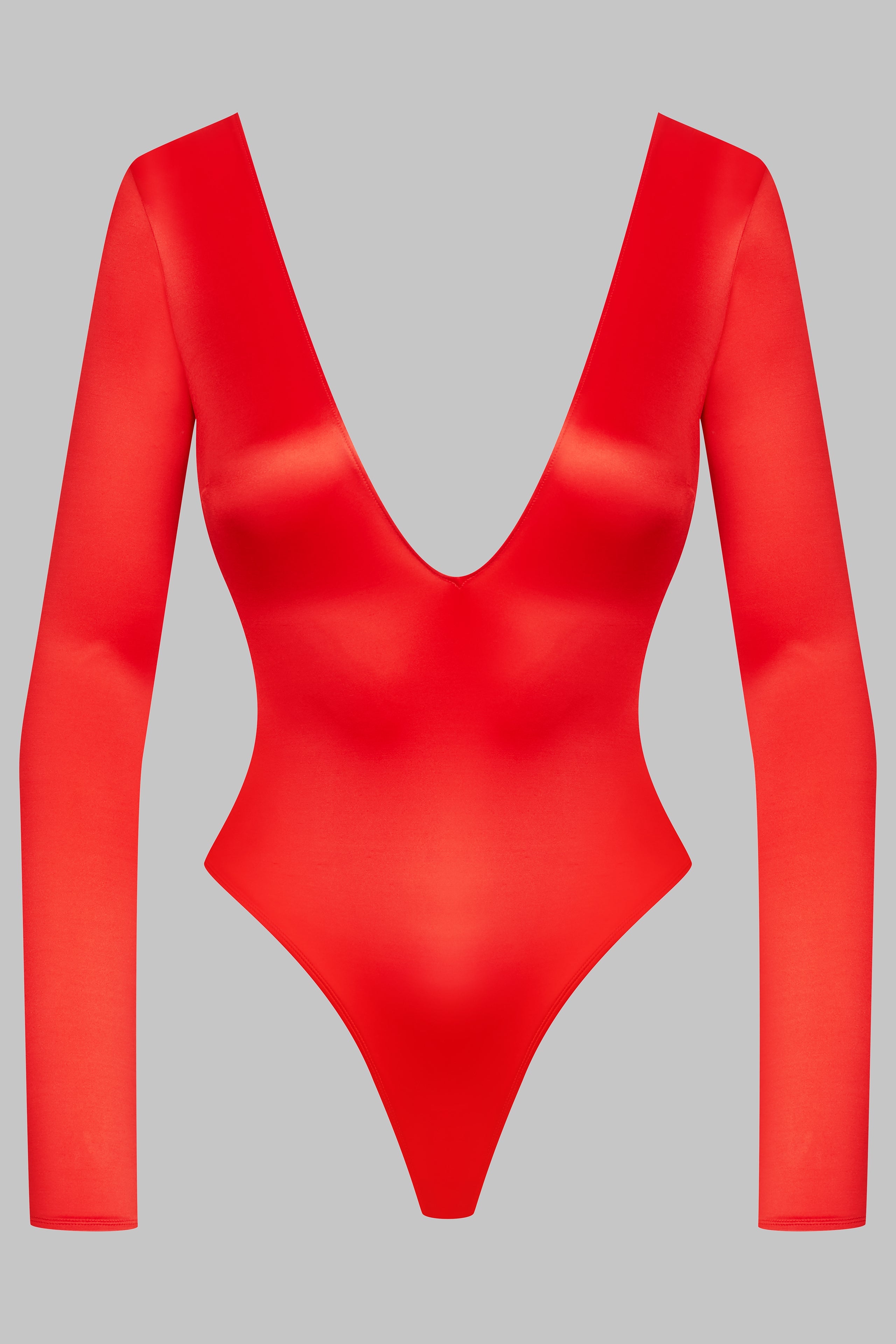 Open back long sleeve thong bodysuit - French Kiss