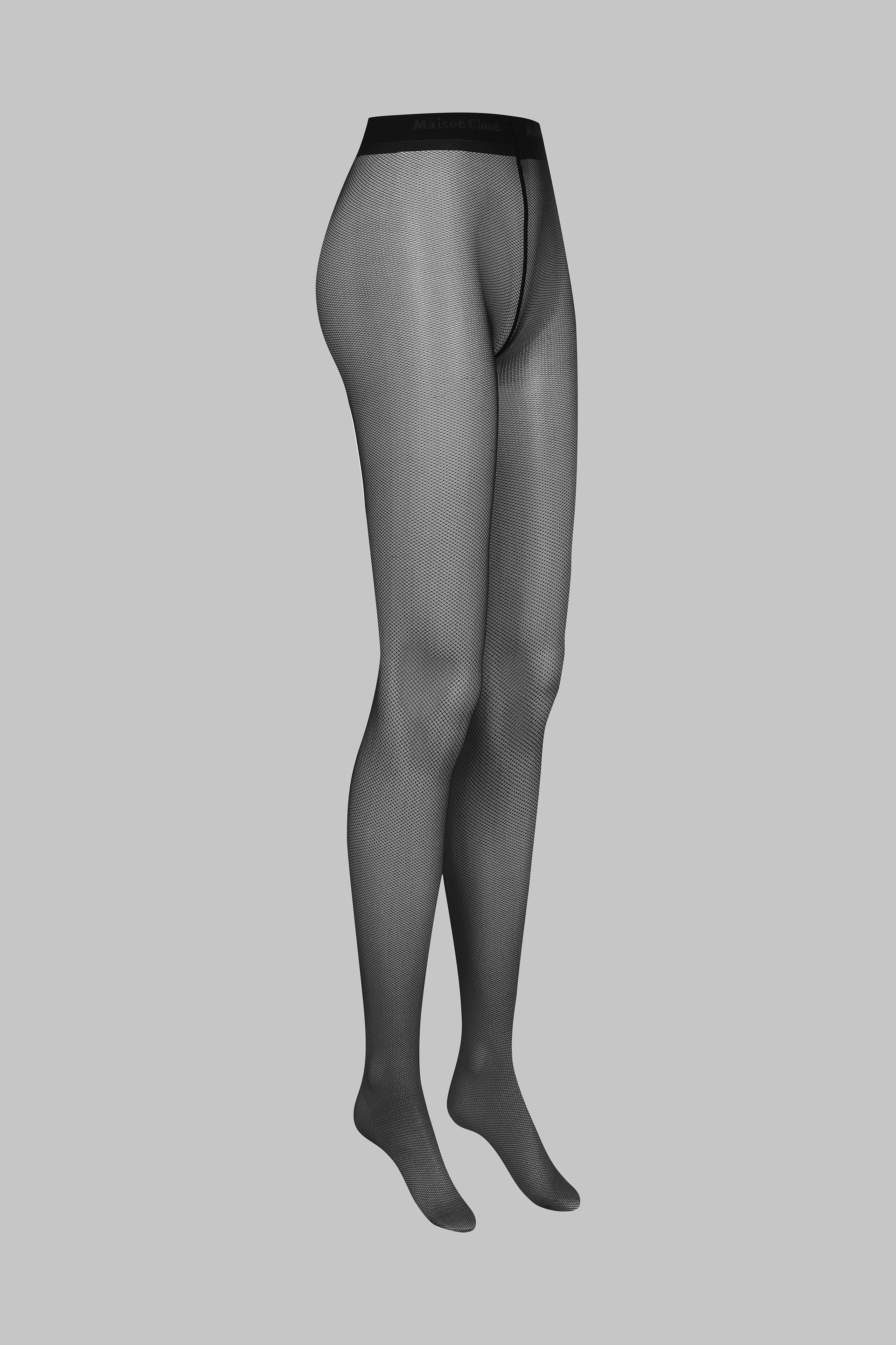 Signature Back Seam Fishnet Illusion Tights - 25D - Les Coquetteries