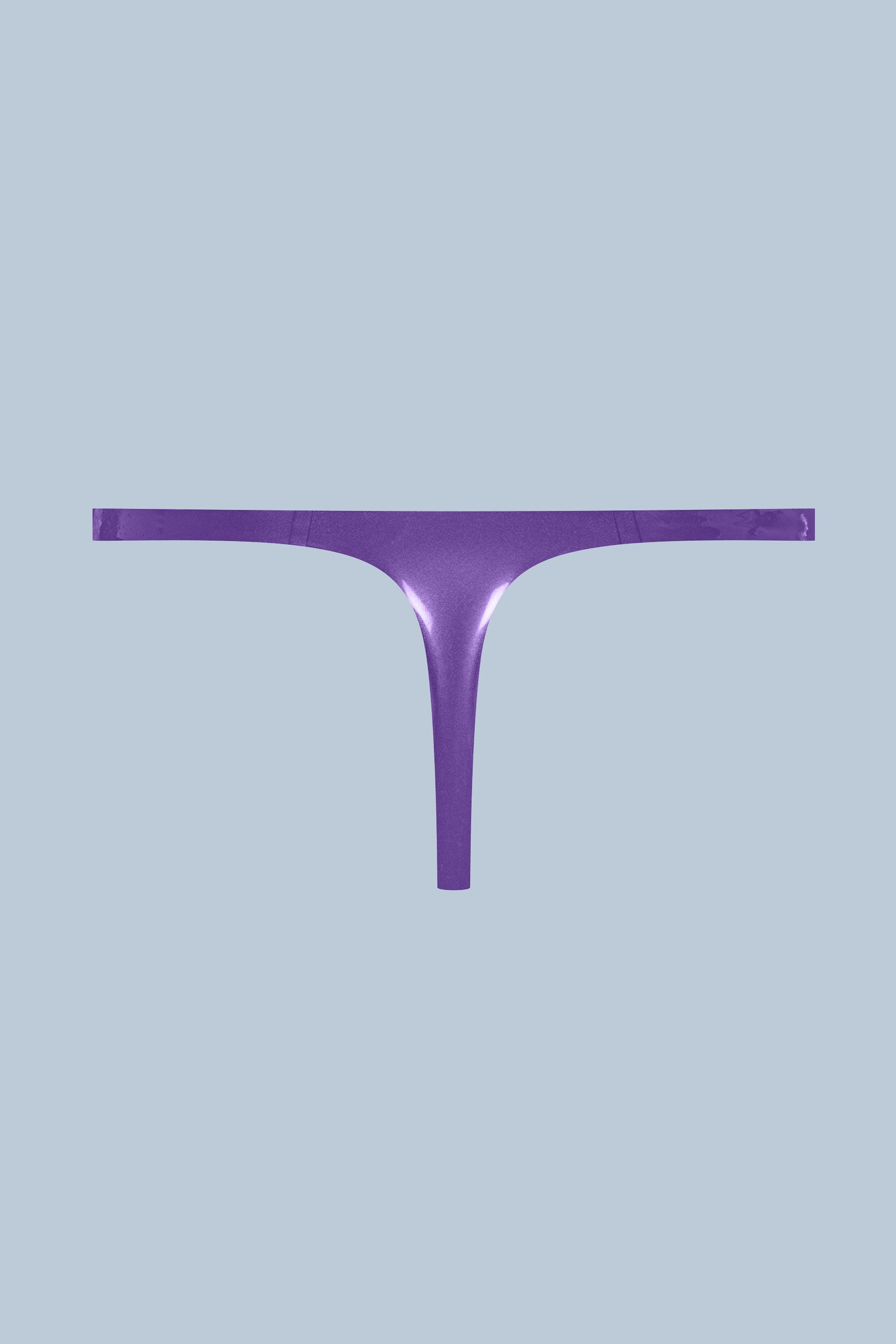 Pearlized Latex Mini Thong - Purple - 24 Secret Days