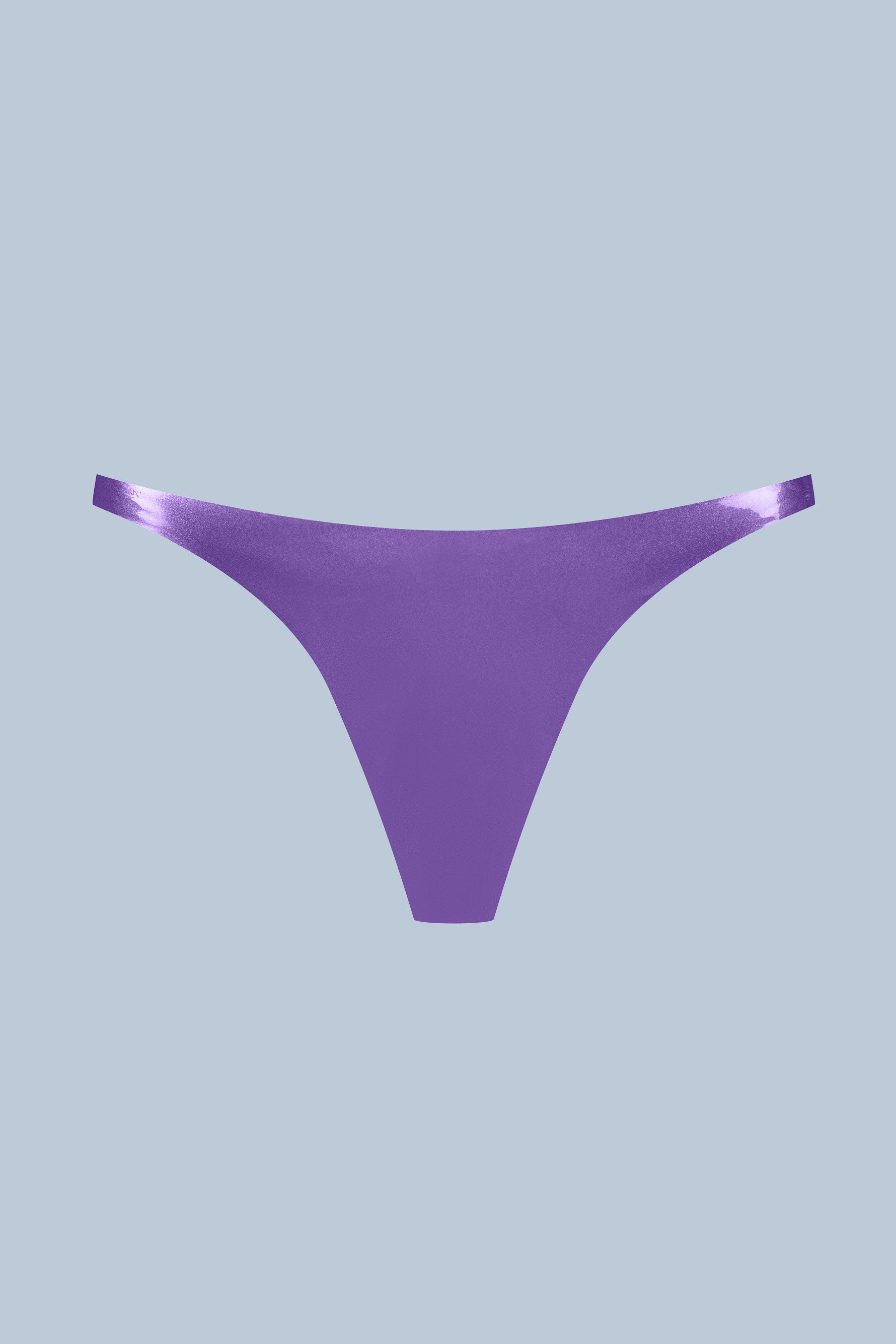 Pearlized Latex Mini Thong - Purple - 24 Secret Days