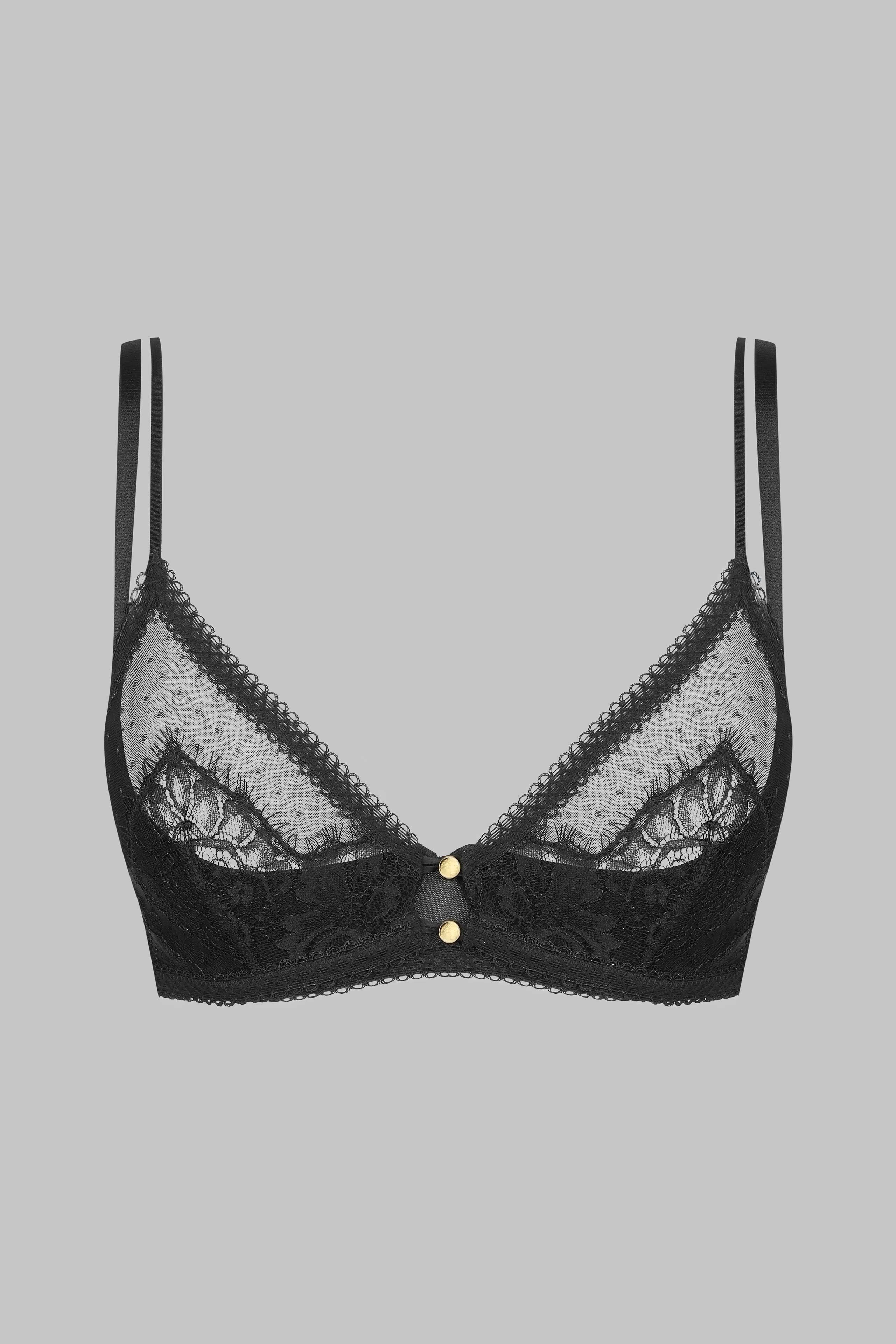 Marlene Wine 1/4 Cup Bra with Lace A-D Cups – Playful Promises USA