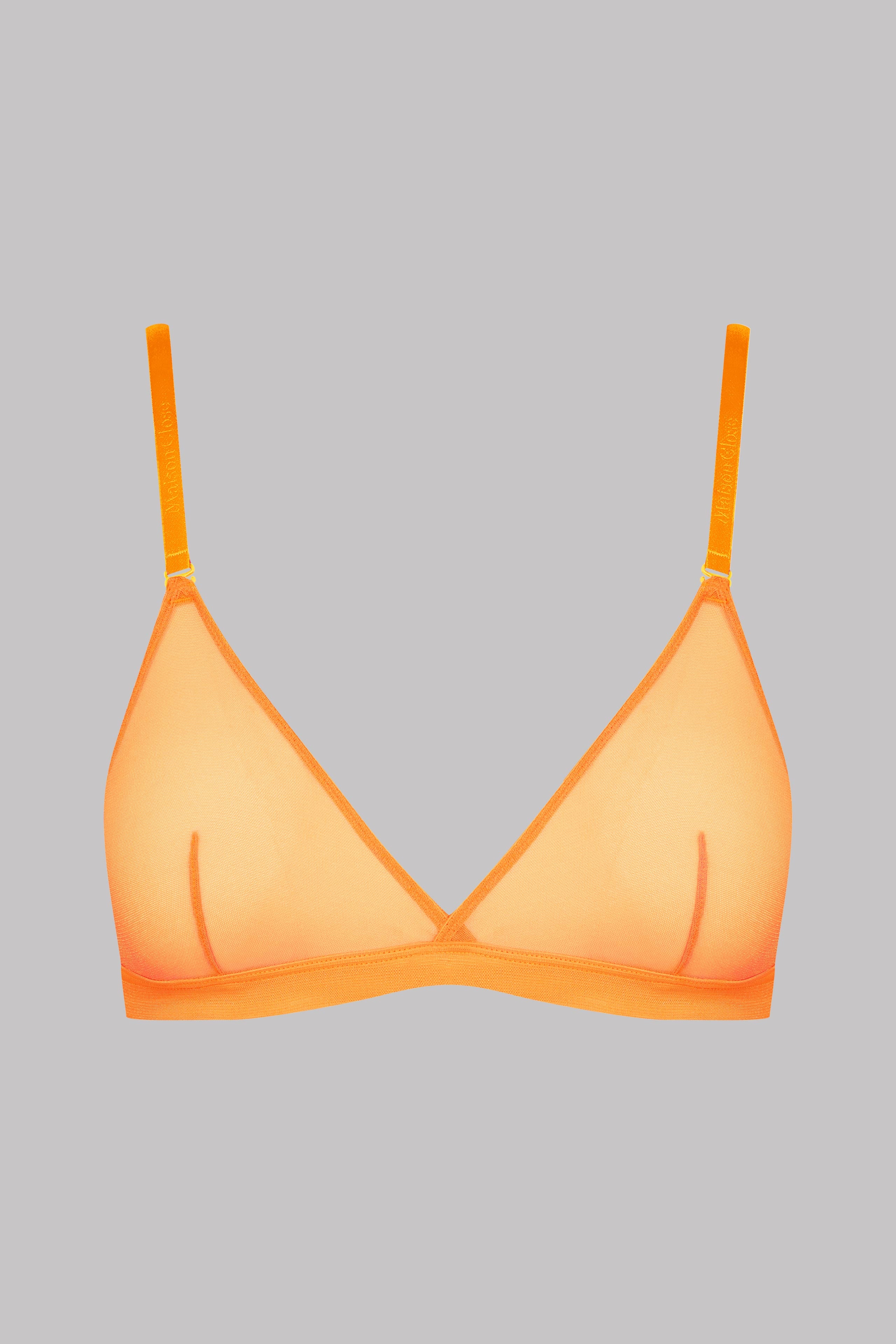 Iridescent orange stripe triangle bra, Everyday Sunday